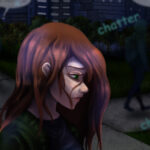 Kiera looks sad in the chatter of people around her.