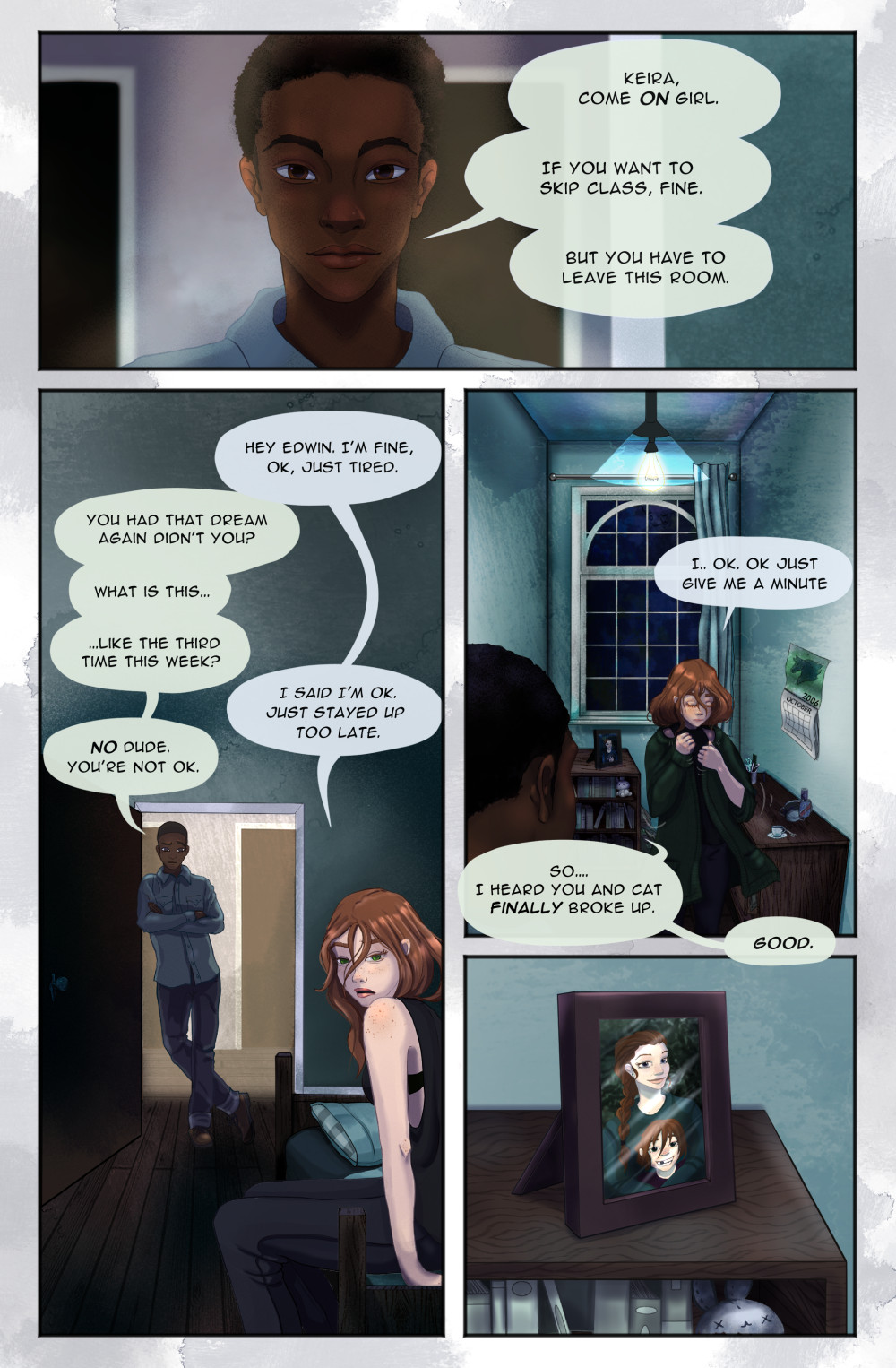 Edward tries to get Kiera to go outside her room