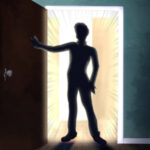 Edward opens the door.