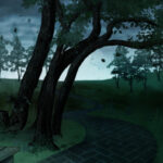 A rainy park